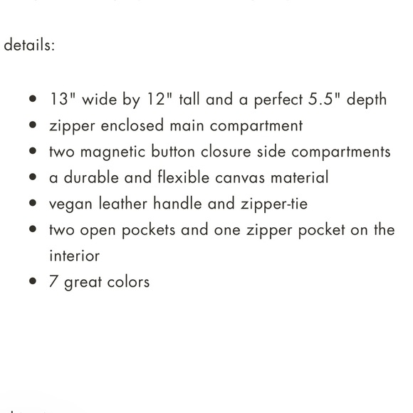 SOLD Canvas hobo bag - Picture 5 of 5